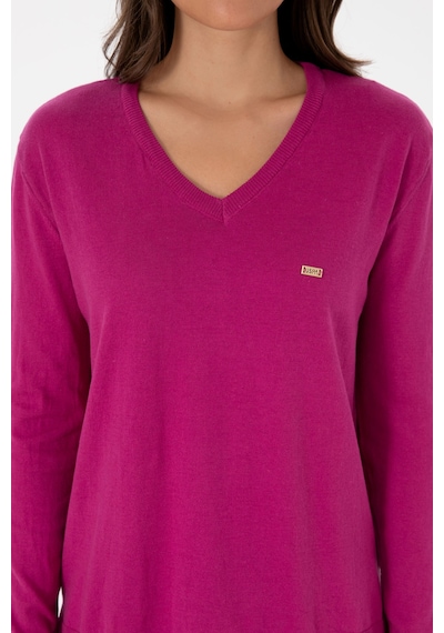 U.s. Polo Assn. Kadın Kazak /triko 50313598-vr252 Fusya Melanj