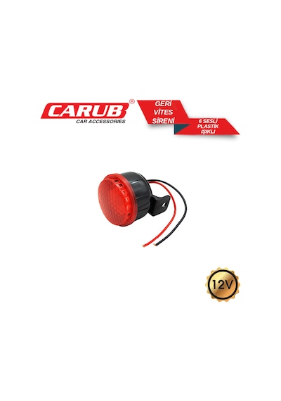 Carub 12v Geri Vites Siren Mini 6 Sesli Plastik Işıklı 5 Cm Br2740710