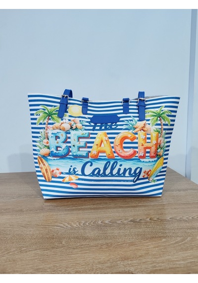 Cadde Dükkanı Beach Baskılı Su Geçirmez Tokalı Plaj Ve Günlük Kullanım Çantası Çok Renkli