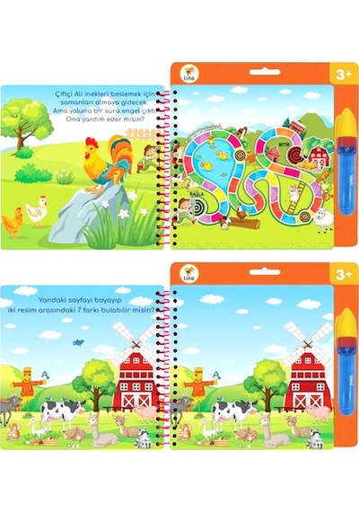 Lino Aqua Magic Book Su İle Boyama Kitabı Çiftlik Tfl-1007