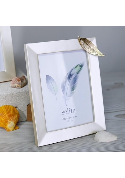 Crearthome 13x18 Yapraklı Çerçeve İnci Altın Scrv 124ınc84rs