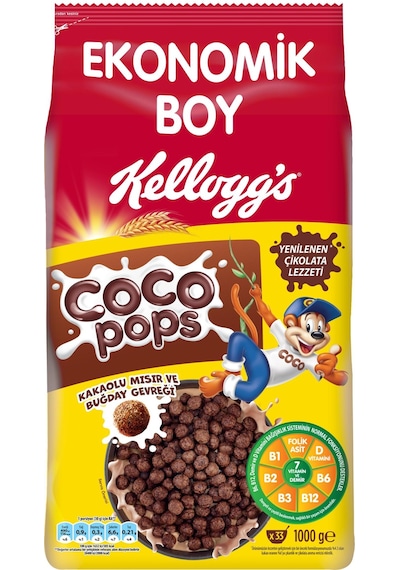 Ülker Kellogg's Coco Pops Topları Çikolatalı Mısır Gevreği 1 KG