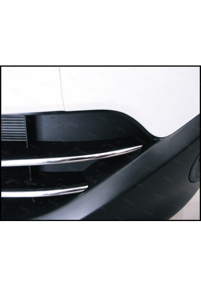 Nissan Qashqai Krom Ön Tampon Çıtası 2 Prç. 2010-2014 P. Çelik