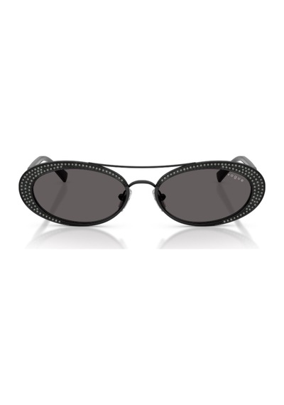 Vogue Vo 4348sb 35287 54 Kadın Oval Siyah Metal Güneş Gözlüğü Siyah