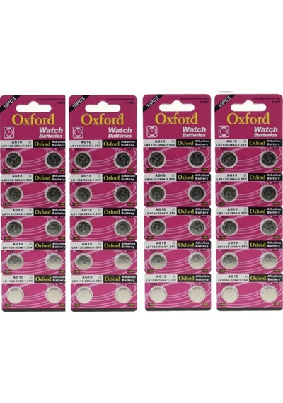 Oxford AG10 LR1130 389A Alkalin Düğme Pil 10 x 4'lü