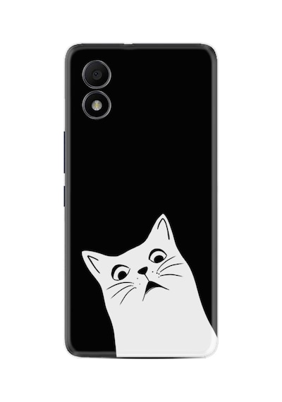 Tcl 303 Kılıf Excode Resimli Desenli Silikon Platinium Series Şaşkın Kedi 1900