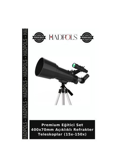 Premium Eğitici Set 400x70mm Açıklıklı Refrakter Teleskoplar 15x-150x