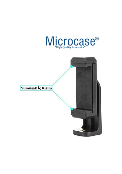 Microcase Tripod - Monopod İçin Ayarlanabilir Telefon Tutucu Başlık - Al2534 Standart