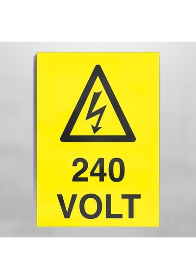 240 Volt Uyarı Levhası 20x30cm