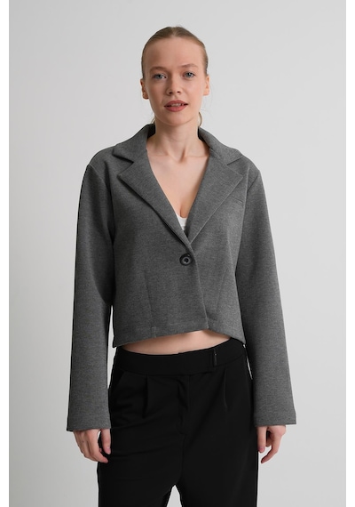 Alexander Gardi Alexandergardı Astarsız Crop Blazer Ceket Koyugri