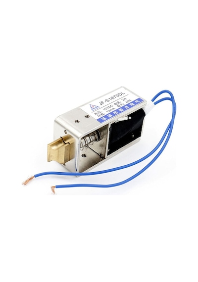 Jf-s1670dl Solenoid Kilit Dc 12v 2.4a 28w 40n Elektrikli Manyetik Kapı Depo Kasa Kilidi 10mm Dil