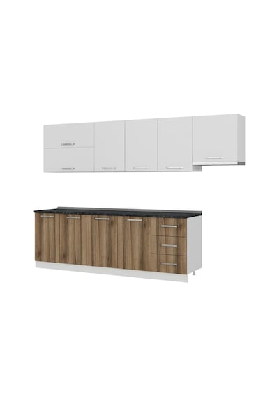 Minar 300 Cm Mutfak Dolabı Beyaz Dore 300-D8 Beyaz