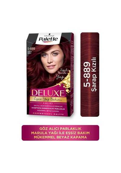 Lexroo Deluxe 5-889 Şarap Kızılı Saç Boyası
