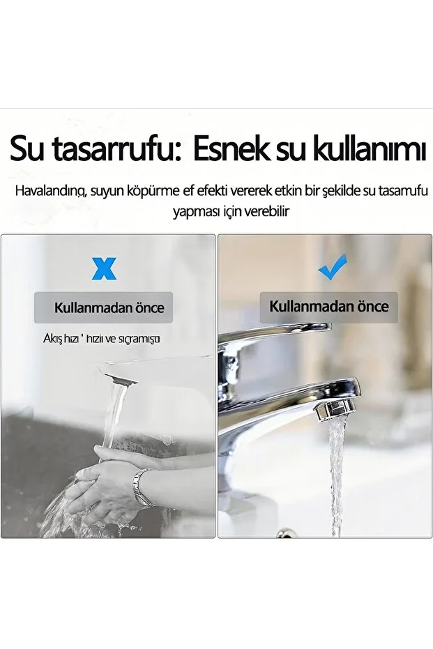 Musluk Perlatörü 24 Mm Dış Dişli Su Tasarruflu Sıçratmaz Filtreli 1 Adet