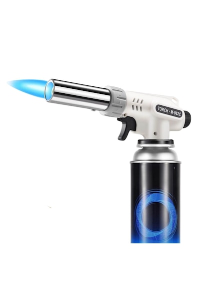 1300 C Çok Amaçlı Gaz Torch Çakmak - Mutfak, Mangal, Lehimleme Pürmüz Alev Tabancası 5615 Açık Füme
