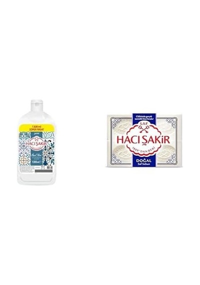 Hacı Şakir Sıvı Sabun, Lavanta,1300 Ml Ve Hacı Şakir Doğal Geleneksel Beyaz Sabun 4 Adet Diğer