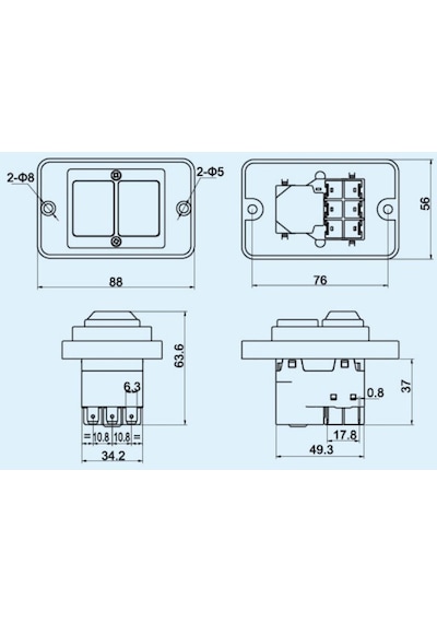 Kedu Kjd 18 Şalter Switch 6P 400V (409112347)