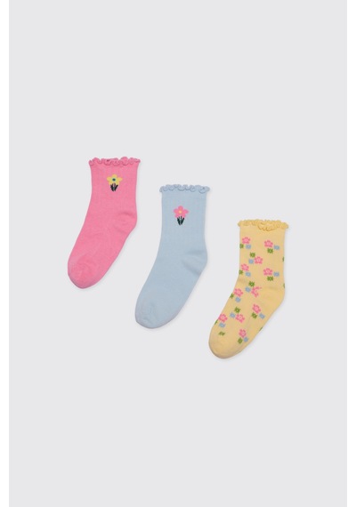 Panço Kız Çocuk Pembe Soket Çorap 2622gk11001