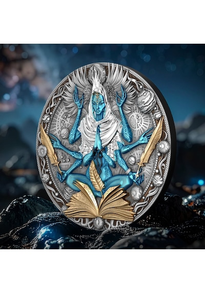 Agakulche Hint Tanrı Cobellian Gümüş Sikke Coin