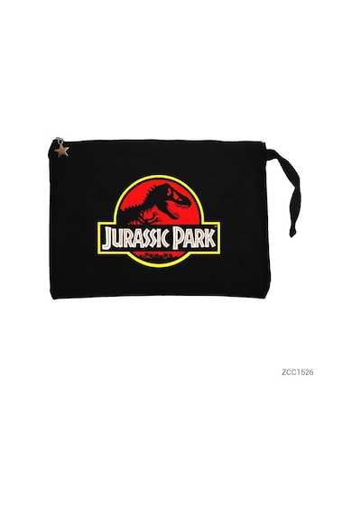 Zepplin Giyim Jurassic Park Classic Siyah Clutch Astarlı Cüzdan / El Çantası
