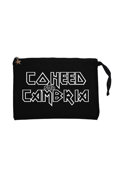 Coheed and Cambria Iron Siyah Clutch Astarlı Cüzdan / El Çantası Siyah
