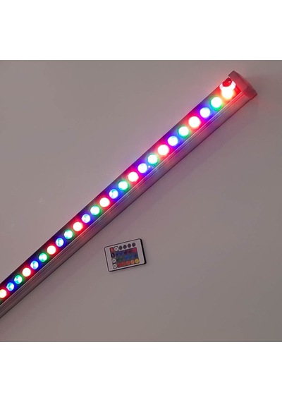100 Cm Wallwasher Led Bina Dış Duvar Aydınlatma Renkli Rgb Işık Gri