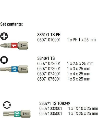 Wera Bisiklet Tamir Tornavida Bits Seti 11 05004179001