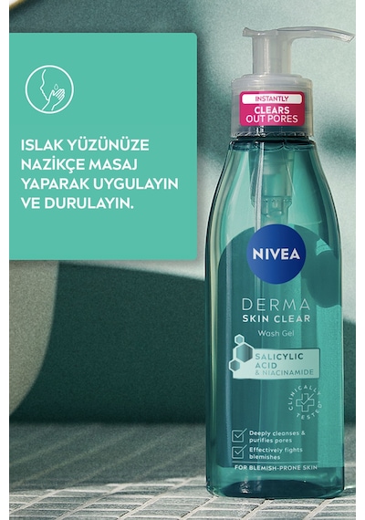 Nivea Derma Skin Clear Yüz Temizleme Jeli 150 Ml 2 Adet