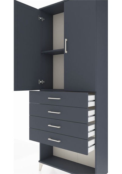 Arges Dolap 88x30x221 Antrasit-antrasit Antrasit