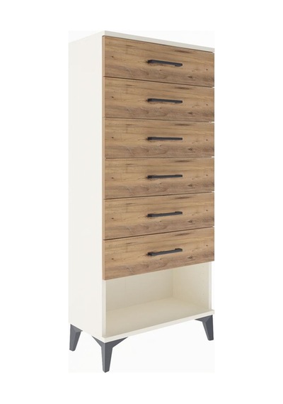 Arges Dolap 6 Çekmeceli 60x30x134 Aytaşı-çam Aytaşı