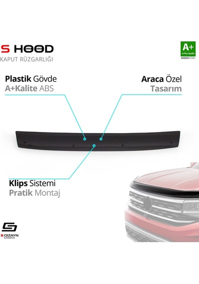 S-dizayn Nissan Primaster Abs Plastik Kaput Rüzgarlığı 2001-2014 A+kalite