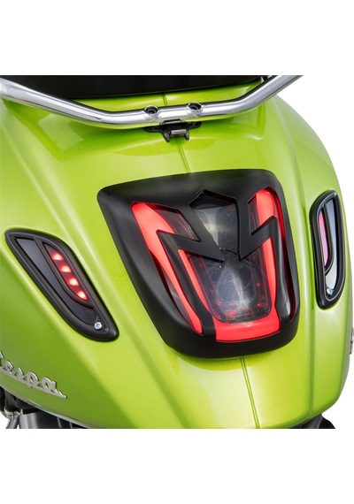 Vespa Primavera-sprint Dekoratif Arka Sinyal Kaplama Mat Siyah / Sıp