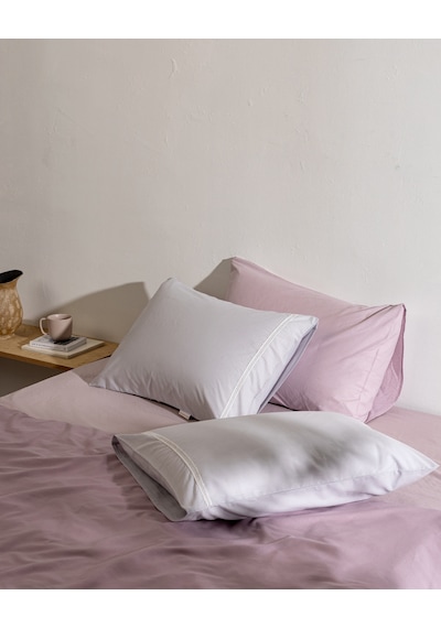 Madame Coco Modena %100 Pamuk 2'li Yastık Kılıfı - Gri/beyaz 8684427287552 Çok Renkli
