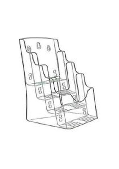 Mapi Afiş Taşıyıcı Broşürlük 4 Cepli 100x210 MM Dikey