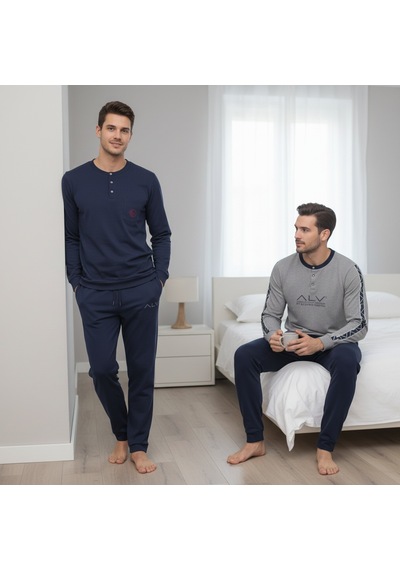 Bonbon Erkek Pamuklu Bohçalık Ve Çeyizlik 2 Adet 2'li Pijama Takımı Bb2477 Çok Renkli