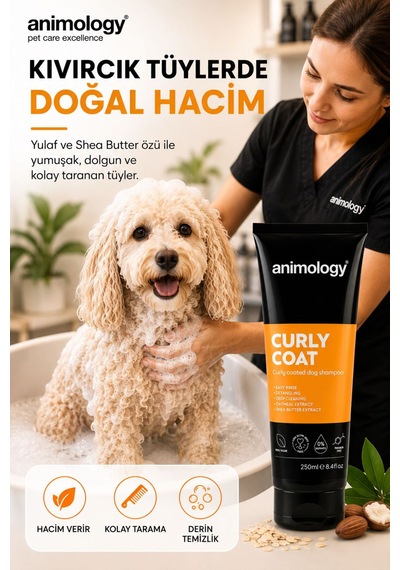 Animology Curly Coat Hacim Verici & Kabartıcı Kıvırcık Tüylü Köpek Şampuanı 250 Ml