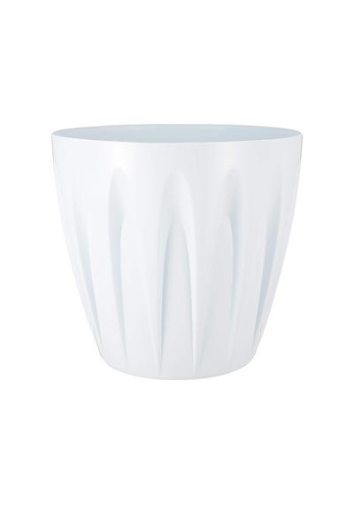 P007 Papatya Saksı Tabaklı 45cm, 46 Litre Beyaz