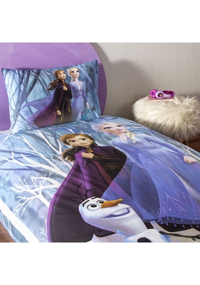 Taç Lisanslı Disney Frozen Winter Tek Kişilik Pamuk Nevresim Takımı 000000001000050245 Çok Renkli