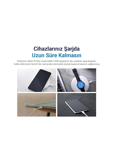 Ayrex Hybrone Usb Ve Type-c Girişli Akım Korumalı Dörtlü Wi-fi Akıllı Priz, 16 Amper, Enerji İzleme, Uygulama İl 0
