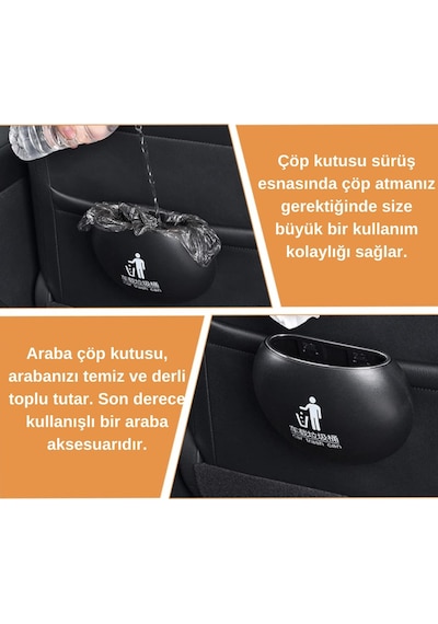 Araç İçi Çöp Kovası Portatif Taşınabilir Küllük Araba Çöp Kutusu Oto Organizer Fo Depolama Saklama Kutusu Kişisel Ürünler 50901070
