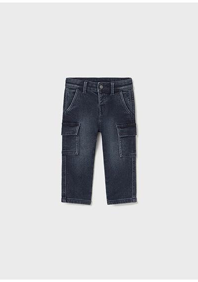 Mayoral Erkek Bebek Lacivert Kargo Denim Pantolon 2505 Lacivert