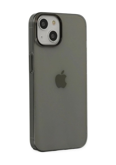 Apple İphone Uyumlu 14 Plus Kılıf Pc Sert Şeffaf Kapak - Siyah Çok Renkli