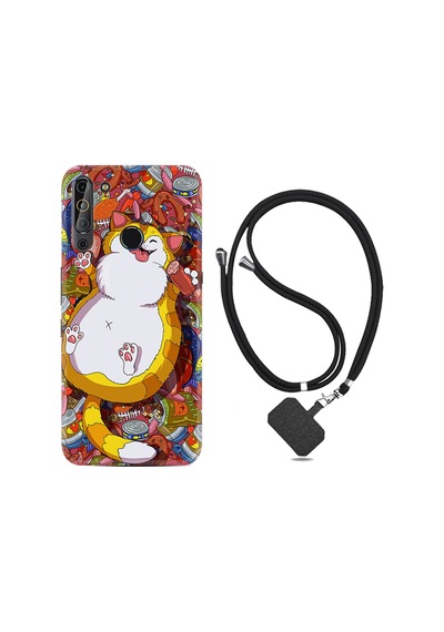 Casper Via X20 Kılıf Boyun Askılı Tombul Kedi 1739