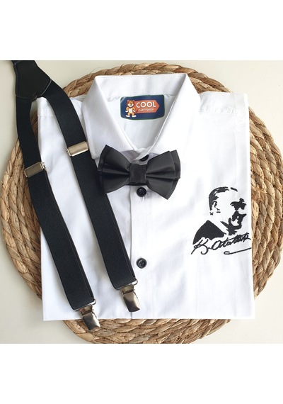 Coolpartyshop Atatürk Temalı Askı Papyon Gömlek