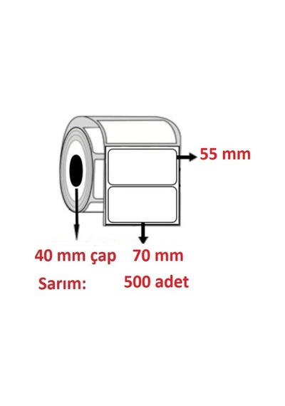55x70 KUŞE  ETİKET  ( 500 li )