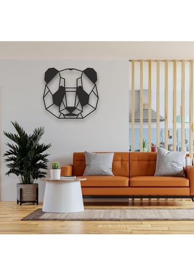 Ayrex Metal Duvar Sanatı - Panda - 3d Duvar Silueti Metal Duvar Dekoru Ev Ofis Dekorasyonu Yatak Odası Oturma Odası D Genel