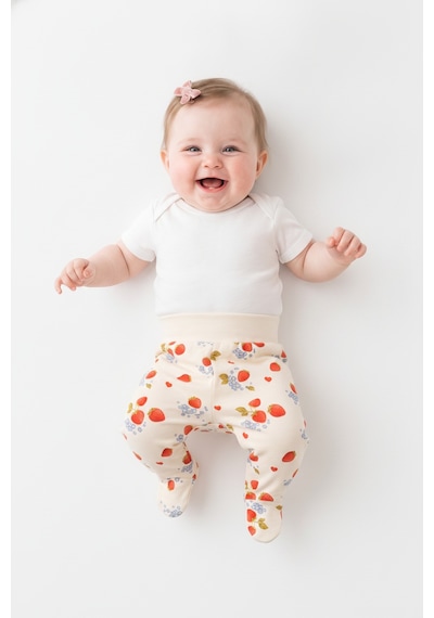Tiffany Baby & Kids Strawberry Garden Organik Tasarımlı Patikli Alt Ekru