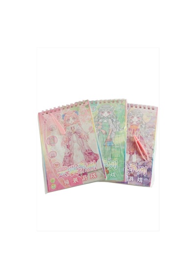 Kız Çocuk Elbise Giydirme Sticker Defter