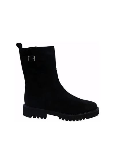 Poletto Hakiki Deri Sıyah Bot Düz 5780 92 V3 S-853 Siyah