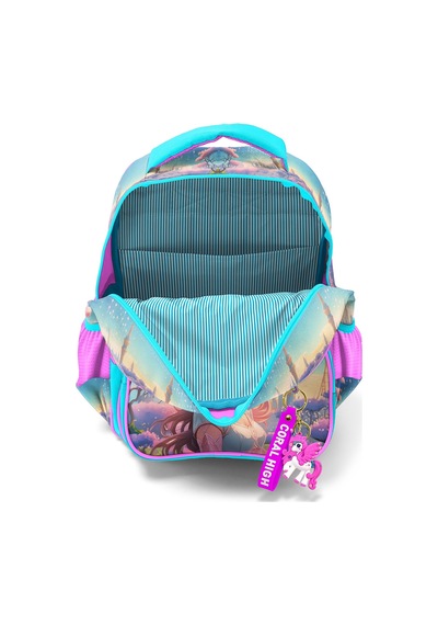 Coral High Kids Turkuaz Pembe Anime Kız Desenli 3 Lü Okul Çanta Seti Set0114420 Pembe - Turkuaz